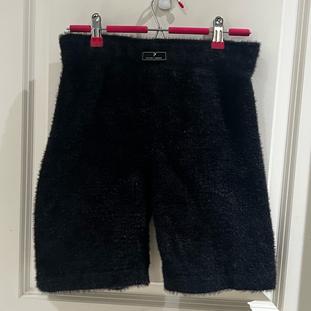 Gymshark x Whitney Simmons Black fuzzy Bike Shorts